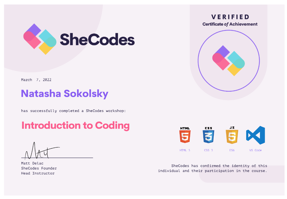 SheCodes Basics