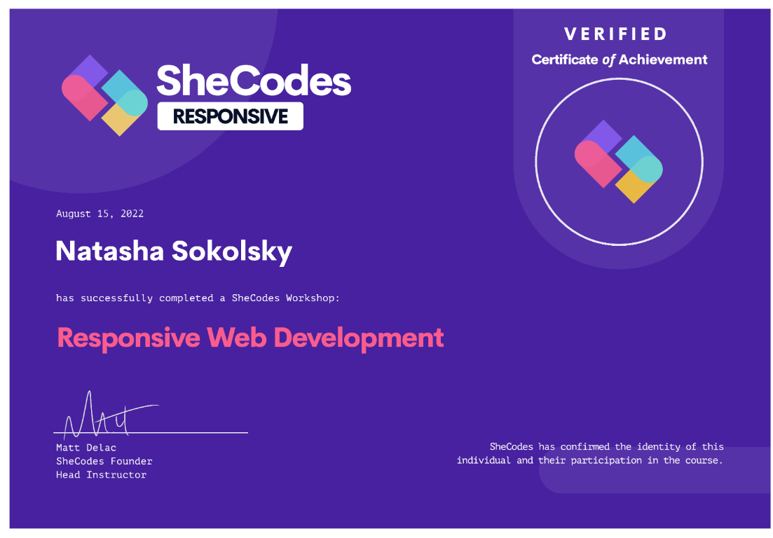 SheCodes Responsive